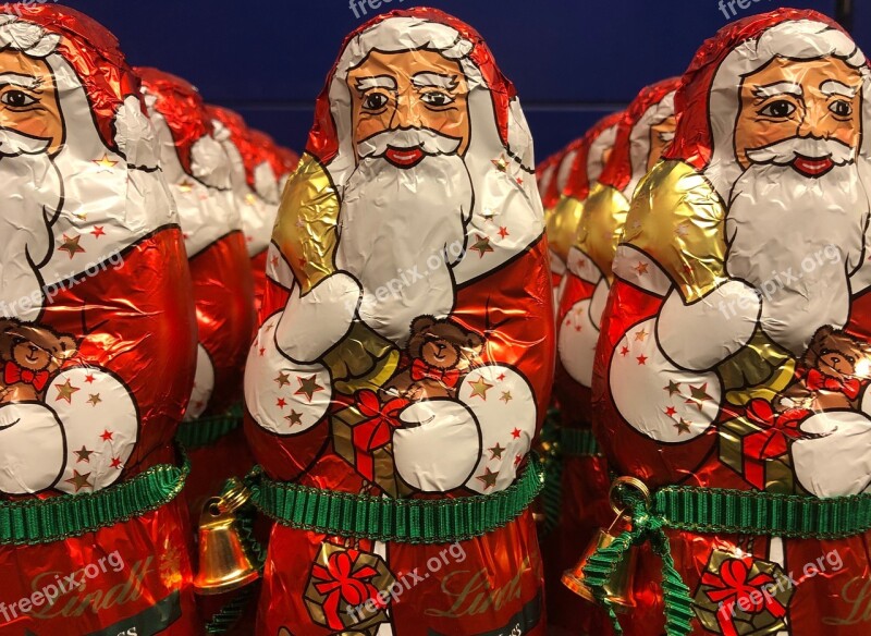 Santa Clauses Chocolate Chocolate Santa Claus Father Christmas Nicholas