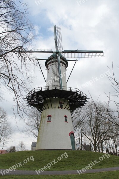 Mill Zealand Tholen Wind Mill Historical