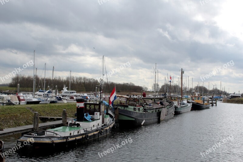 Port Boats Water Ship Sea