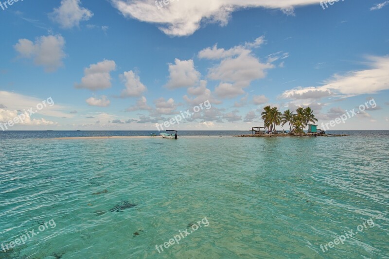 Silk Caye Island Caye Sandbar Belize