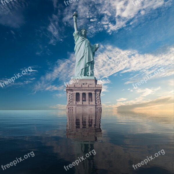 Statue Of Liberty America Monument Architecture Landmark