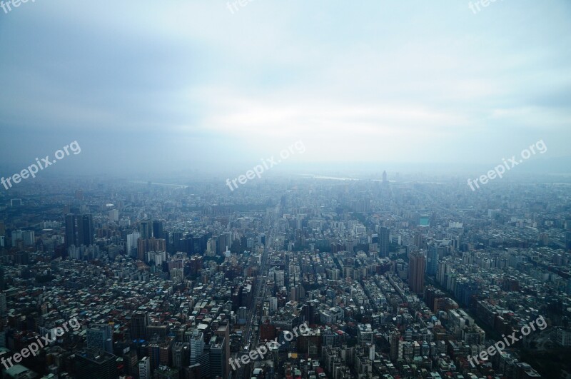 Foggy Landscape City Misty Free Photos