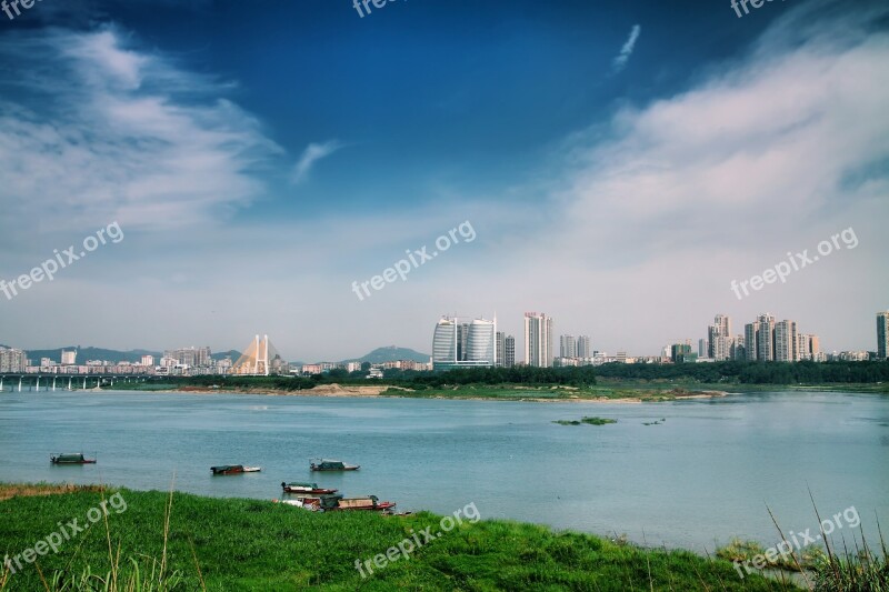 Jiang River Nanchong Wetlands Water