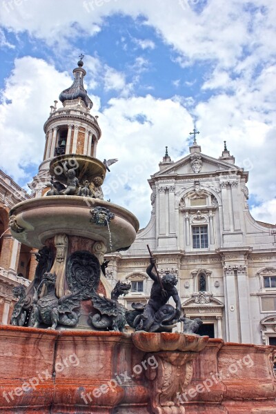 Fontana Loreto Italy Sanctuary Pilgrims