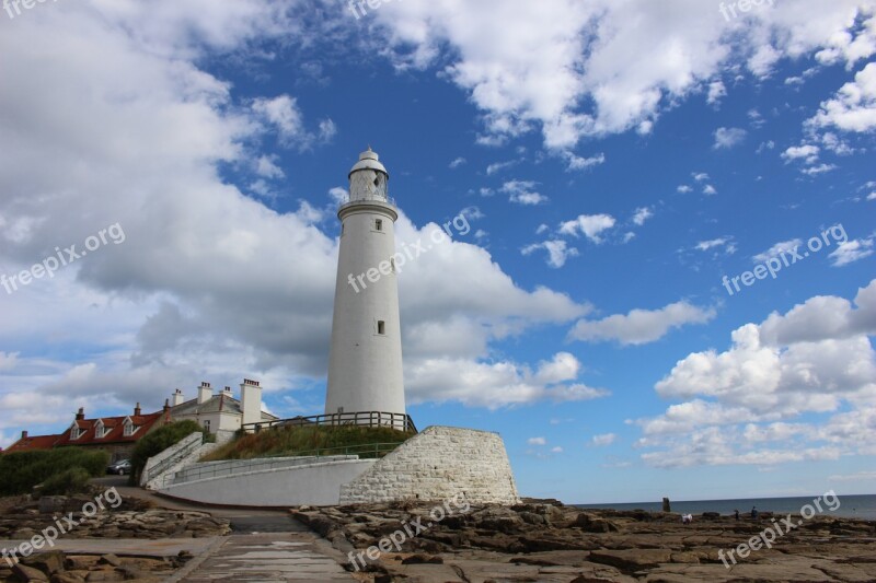 Lighthouse St Marys Seaside England North