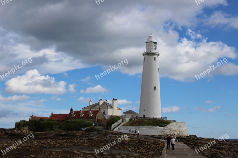 Lighthouse St Mary Whitley Bay Monument Historically