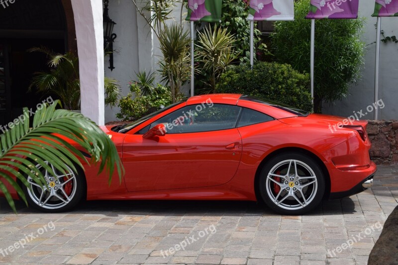 Ferrari Red Wheels Ps Racing Car