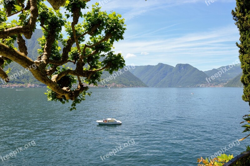 Lario Como Lake Nature Boat