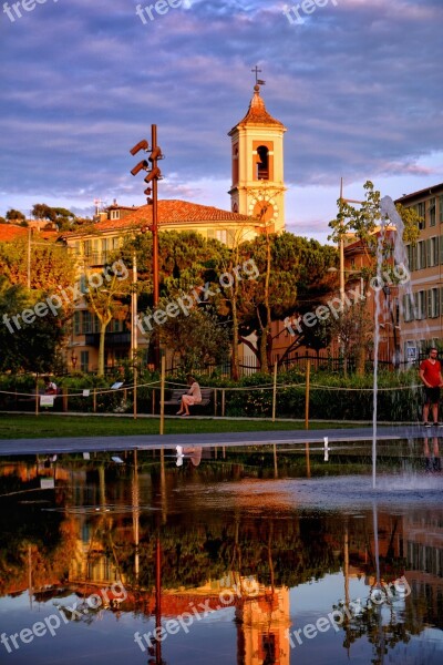 Nice Church Reflections Reflections In The Water Sunset