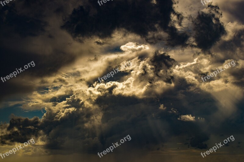 Clouds Sky Storm Stormy Weather Autumn Mood