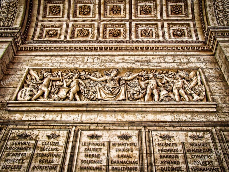 Arch Of Triumph Paris Architecture Monument France