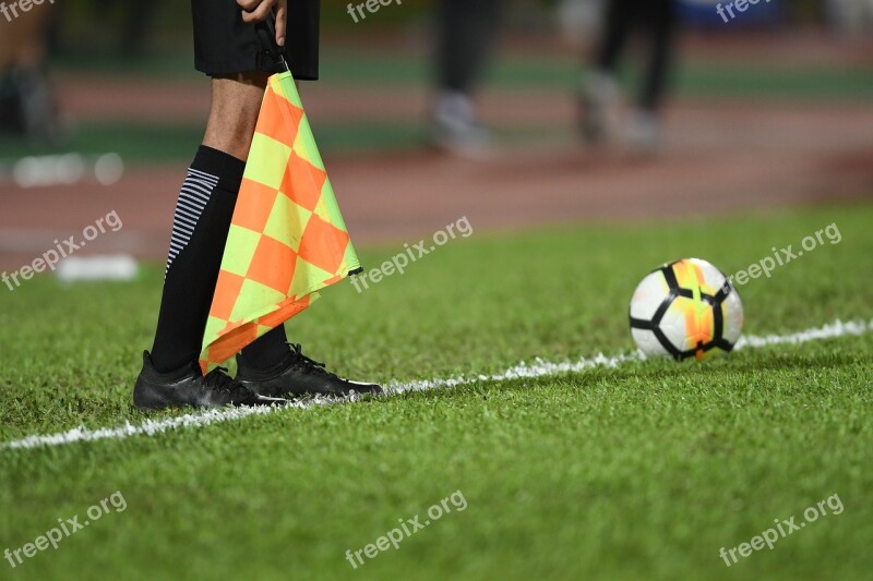 Referee Soccer Football Assistant Flag