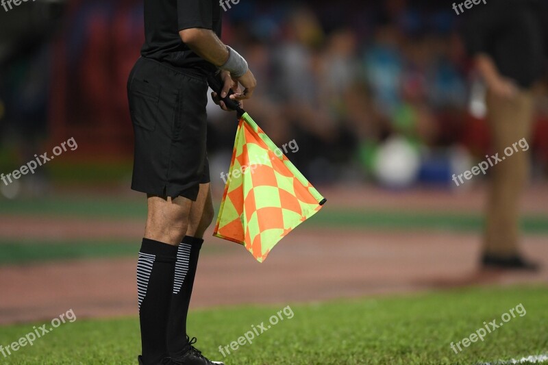 Referee Soccer Football Assistant Flag