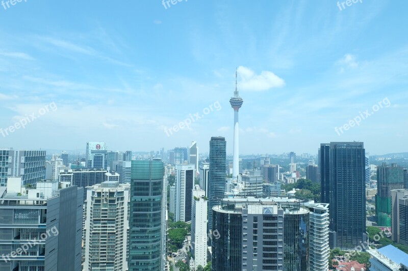 Kuala Lumpur Skyline Malaysia Landmark Scenery