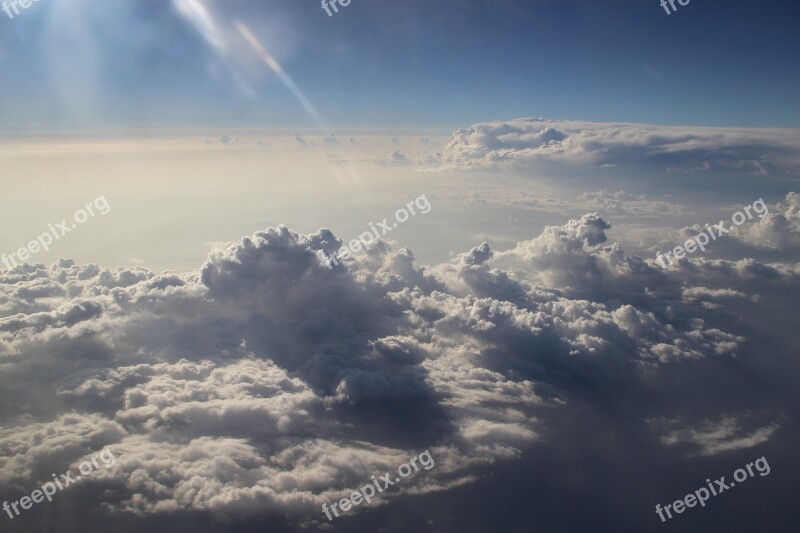 Above The Clouds Clouds Plane View Free Photos