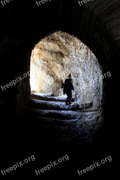 Silhouette Stairs Human Door Castle