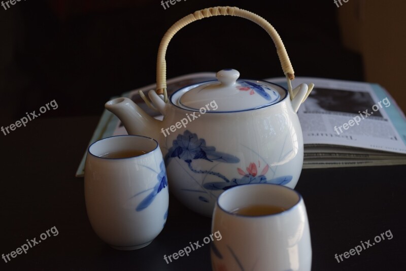 Tea Pot Tea Cups Tea Drink Free Photos