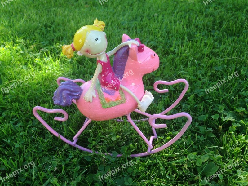 Toy Girl Horse Rocking Horse Pink Pony