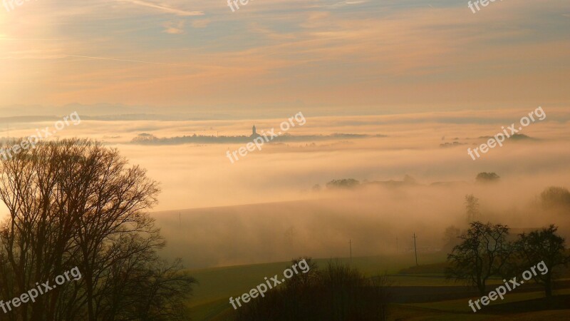 Autumn Autumn Mood Fog Landscape Nature