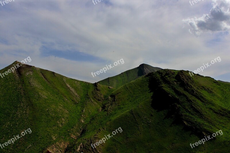 Mountain Green Grass Spring Nature