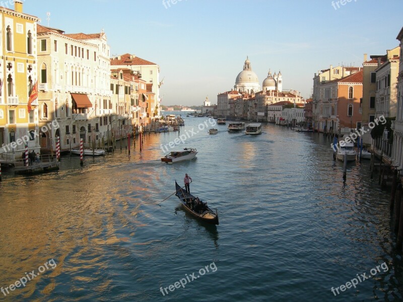 Grand Canal Venice Gondola Italy Italian