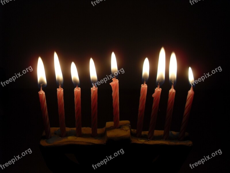 Hanukkah Christmas Judemtum Holidays Candles