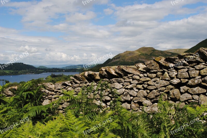 Lakes District Landscape Nature Water