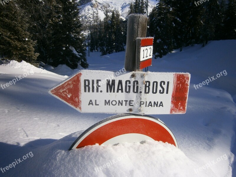 Snow South Tyrol Winter Italy Wintry