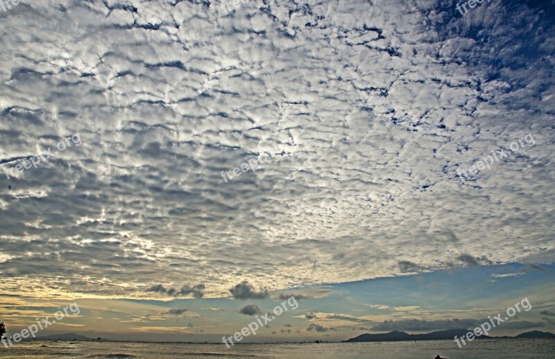 Scenery Vietnam Coast Rock Clouds