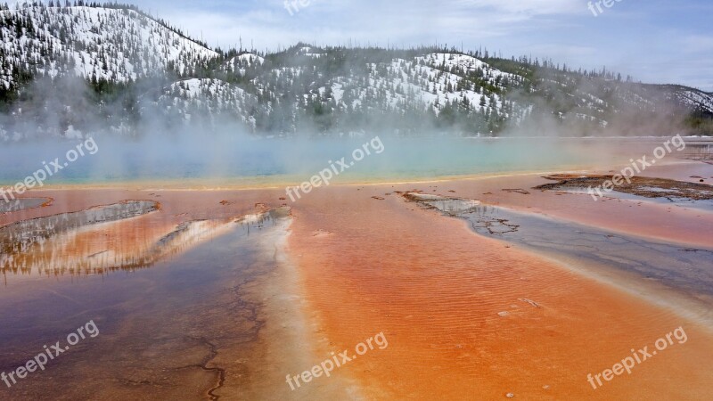 National Park Yellowstone National Parks United States Grand Prismatic Spring