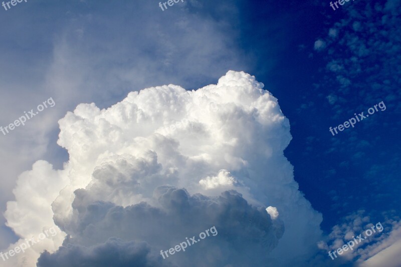 Cumuli Clouds Sky Swollen Cotton-like