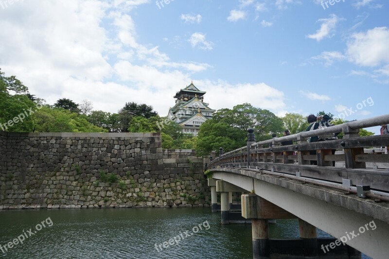 Castle Tower Osaka Castle Building Free Photos