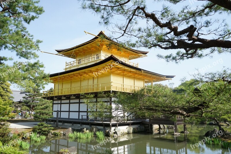 Temple Of The Golden Pavilion Japan Ancient Architecture Free Photos