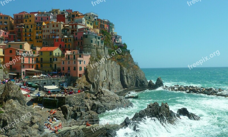 Village Manarola Five Land Italy Free Photos