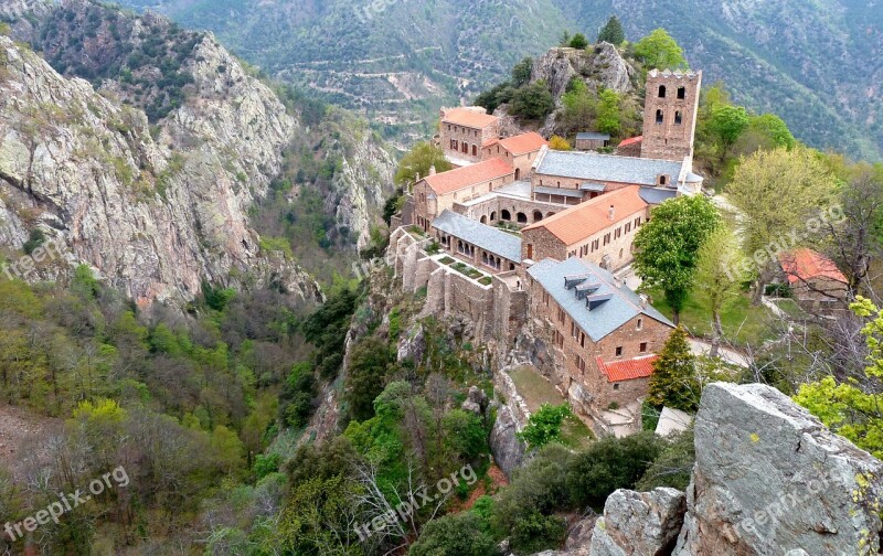 Abbey St Martin Canigou Pyrenees Free Photos