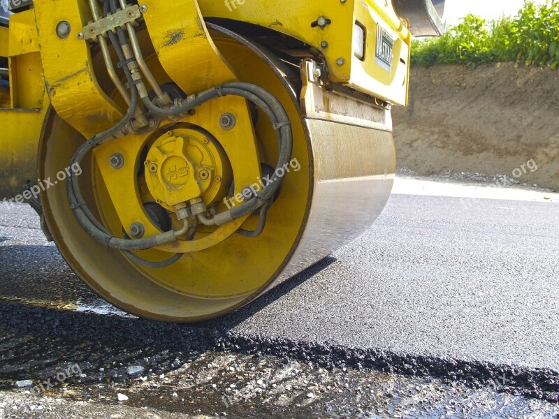 Roll Road Construction Work Machine Free Photos