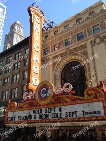 Chicago Theater Vintage Downtown Free Photos