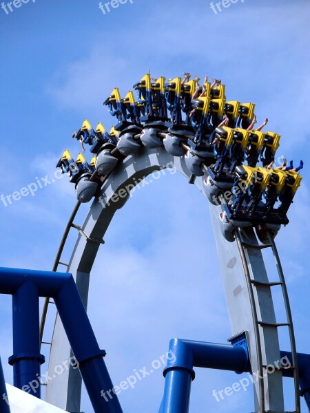 Roller Coaster Ride People Fun Amusement