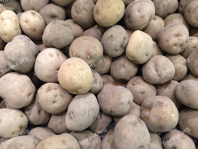 Potato Black And White Vegetables Pile Up Flatbed