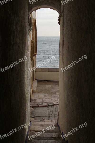 Street Sitges Sea Mediterranean Sea Landscape