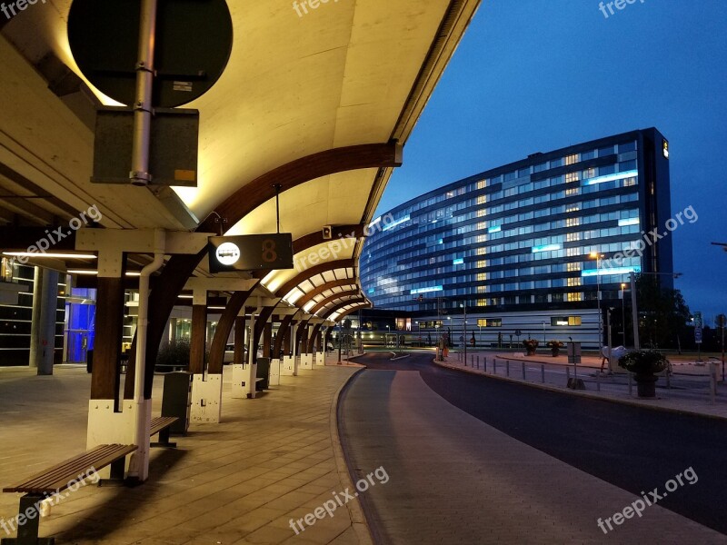 Stockholm Sweden Airport Bus Terminal Bus Stop