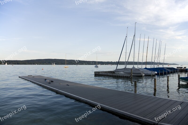 Starnberger See Starnberg Lake Boat Landscape