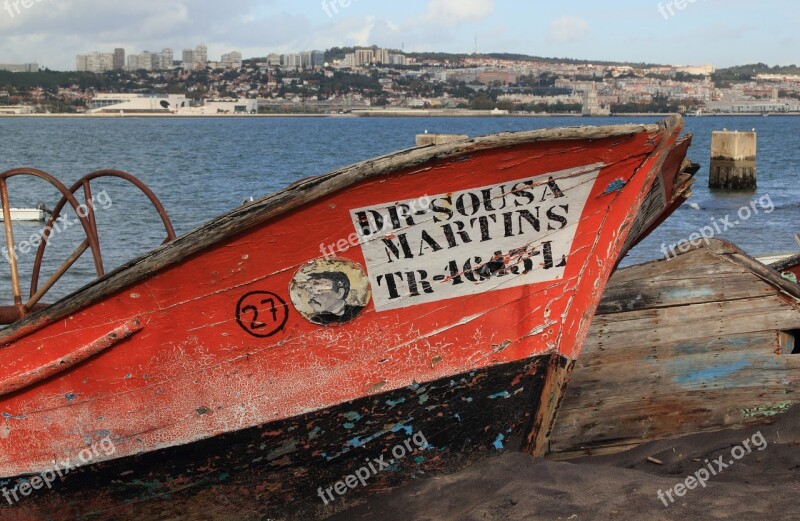 Portugal Lisbon Trafaria Boat Fishing