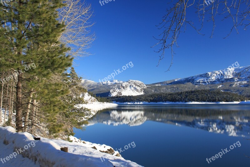 Winter Wonderland Snow Sky Lake