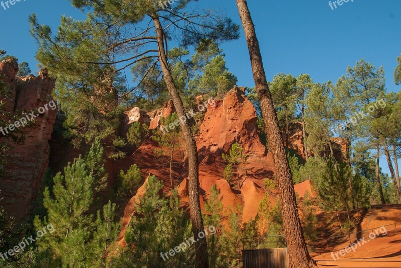 Roussillon Ocher Luberon Pine France