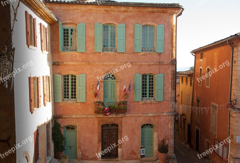 France Roussillon Luberon Town Hall Façades