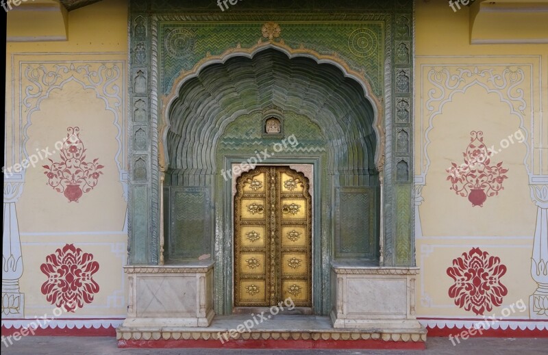 Door Palace Rajasthan India Gold