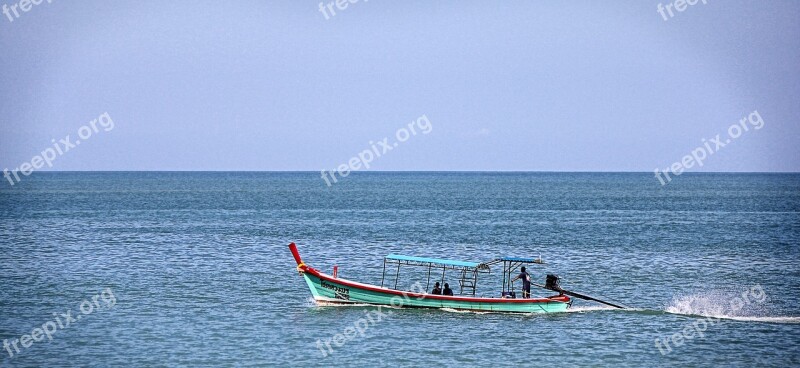 Sea Thailand Fishing Boat Water Boat