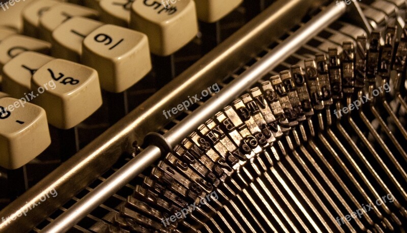 Typewriter Keys Letters Numbers Type