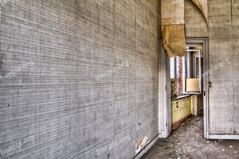 House Abandoned Door Deteriorated Hdr